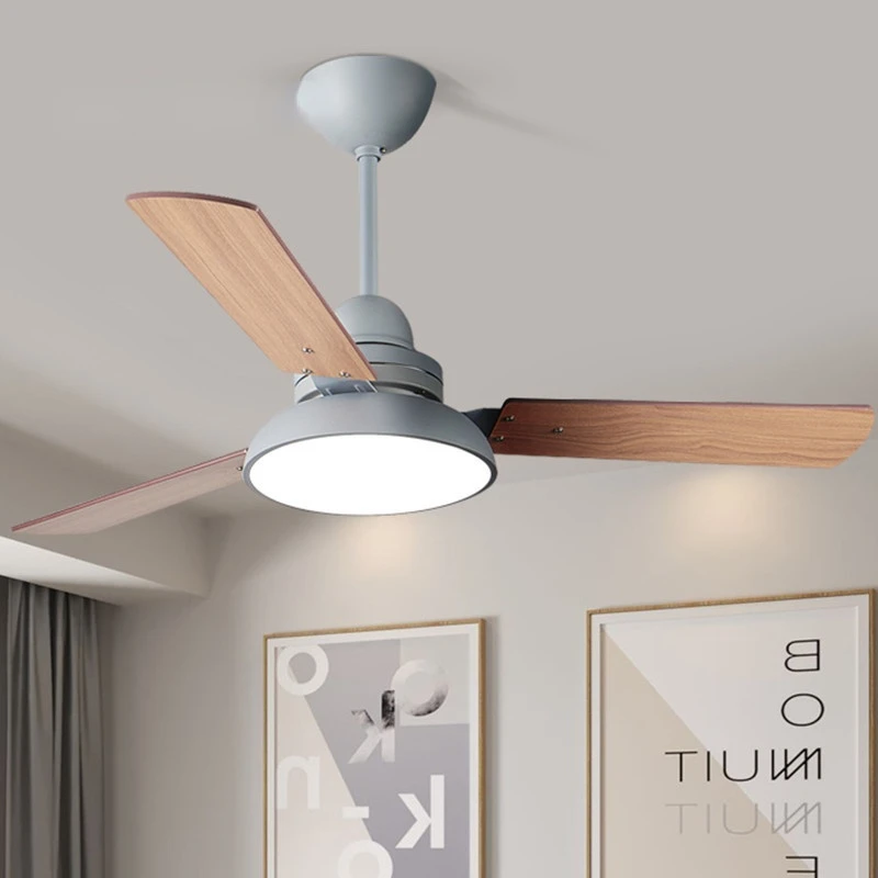 

Modern Wooden Led Ceiling Fan Lamp for Restaurant Living Room Bedroom Ceiling Light Remote Control