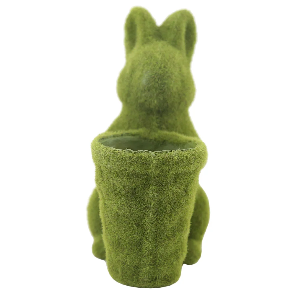 

Easter Rabbit Pot Flower Decorative Bunny Decor Planter Outdoor Indoorornament Flowerpot Partyyard Festival Spring Flocked