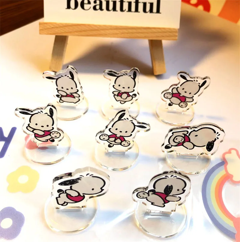 

Симпатичный мини-кронштейн Sanrio почточко, акриловые прозрачные настольные украшения, милый аниме кронштейн, ювелирные изделия для пар, Пода...