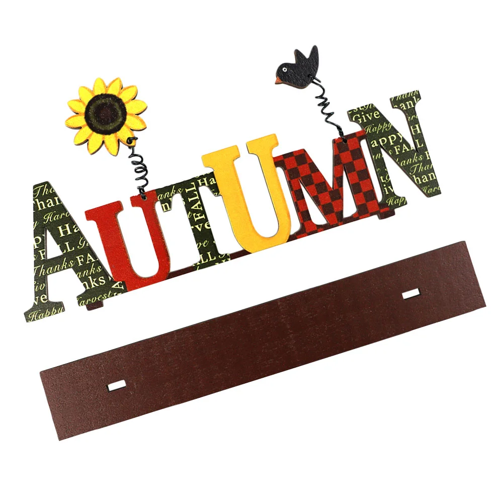 

Alphabet Ornament Adornments Wooden Word Ornaments Letter Thanksgiving Desktop Decorations Harvest Autumn Decoration Openwork