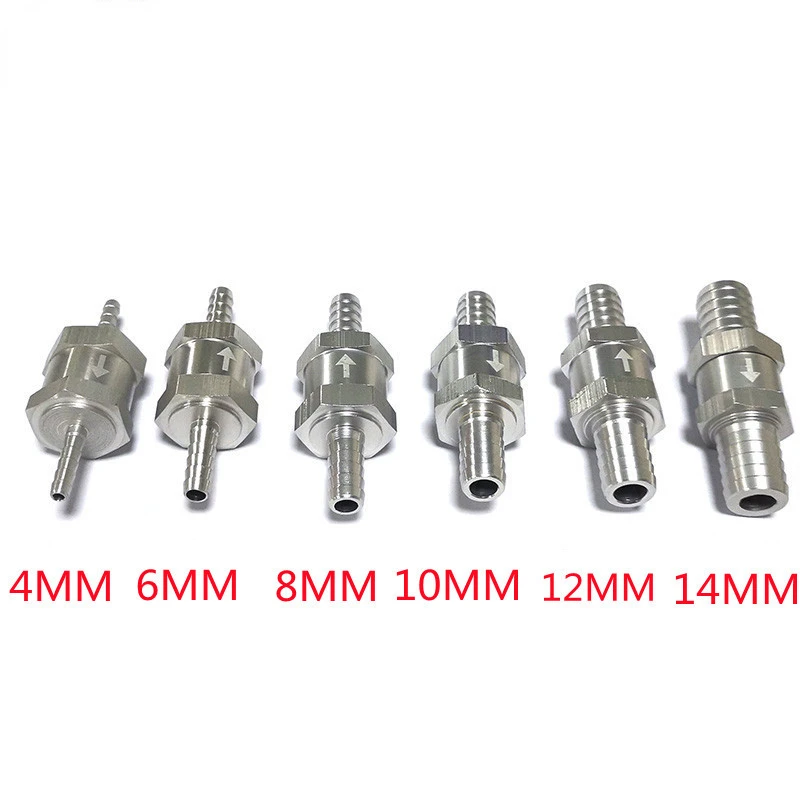 

Automobile refitting aluminum alloy gasoline diesel fuel one-way check valve 4/6/8/10/12/14mm one-way valve