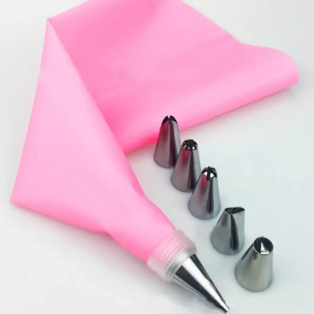 

2022New 8PCS DIY Cake Decorating Tips Set Icing Piping Cream Pastry Bag with 6 pcs Stainless Steel Nozzle Set Cake Decorating To