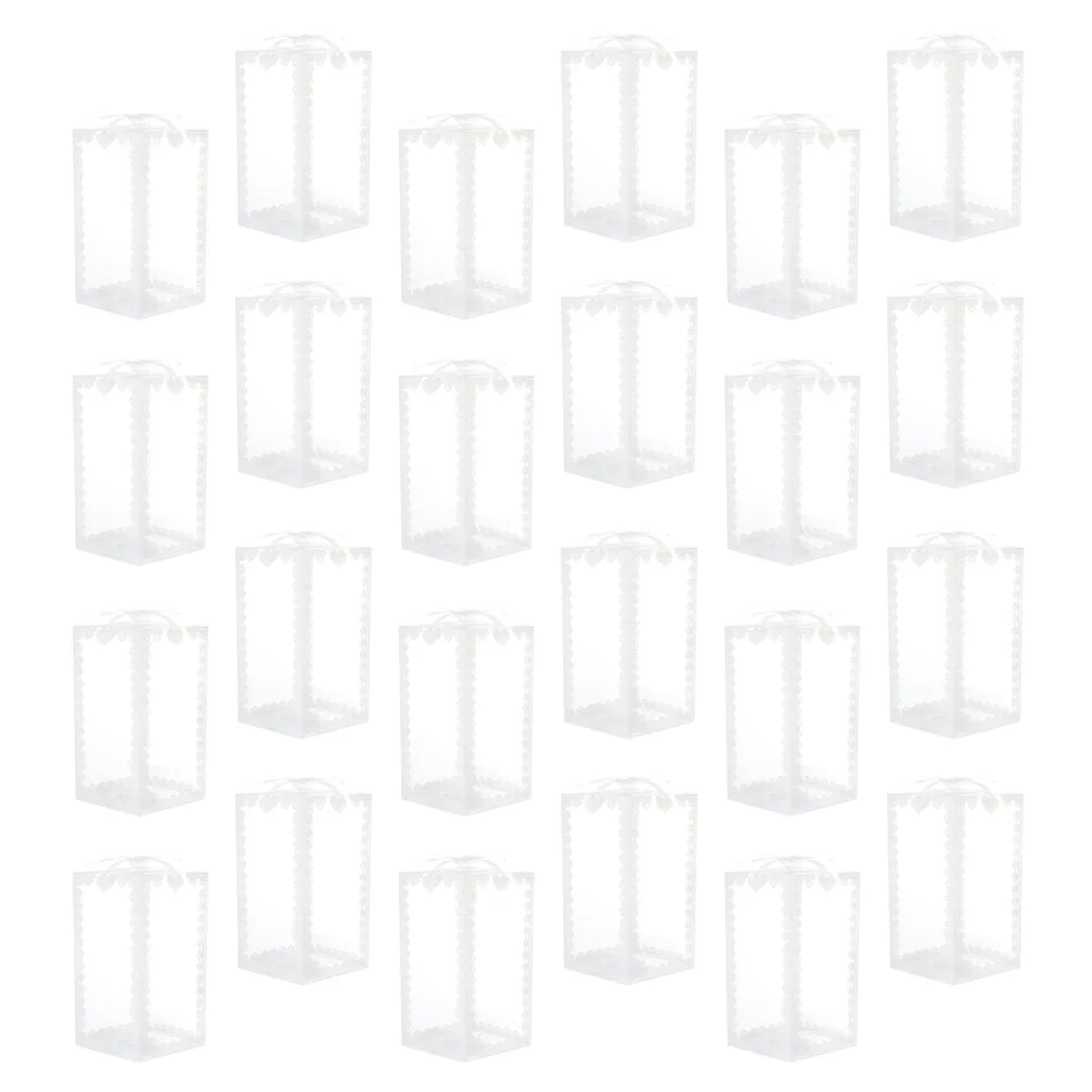 

24pcs Clear Candy Box Wedding Favor Box Gift Packaging Box Festival Sweets Storage Box