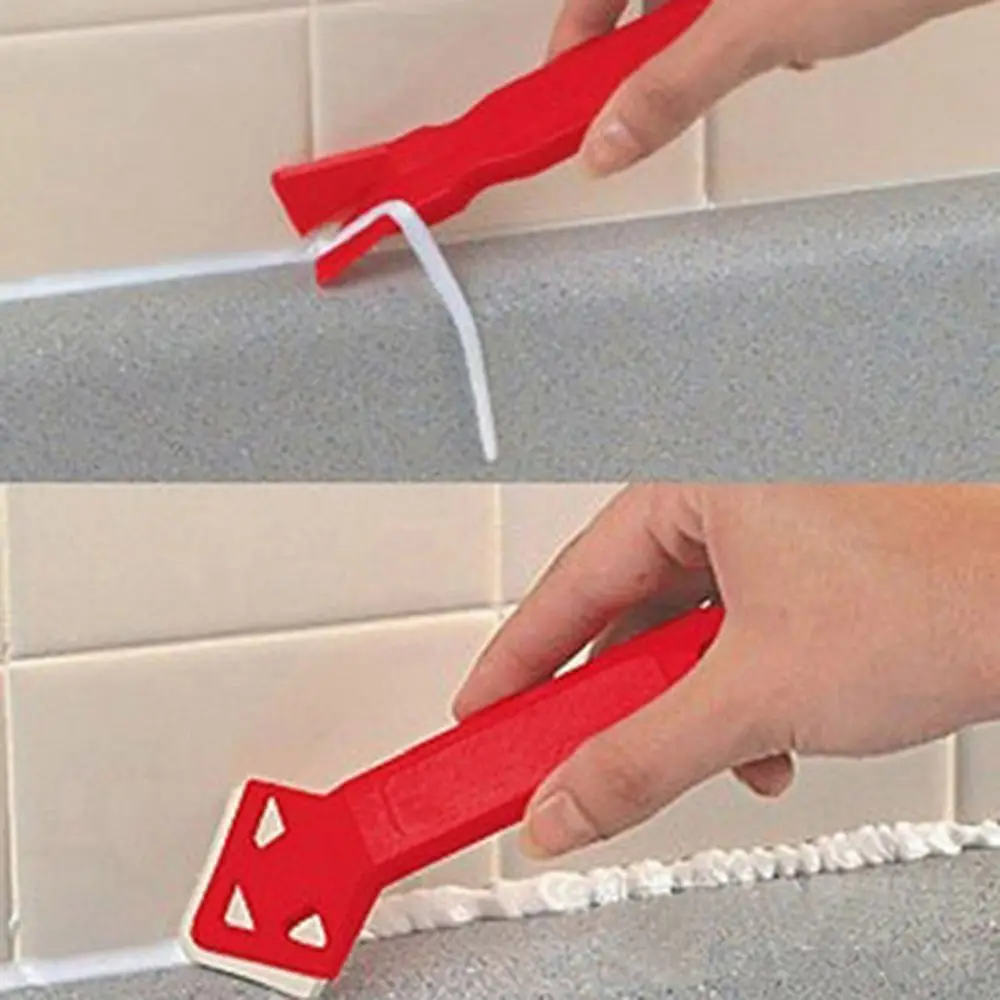 

2 pcs/set Silicone Glass Cement Scraper Caulking Finishing Sealant Grout Remover Spreader Spatula Hand Cleaning Tools