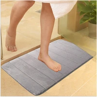 solid color coral fleece bathroom rug carpet memory foam absorbent washable foot mat floor bath mat bathroom products