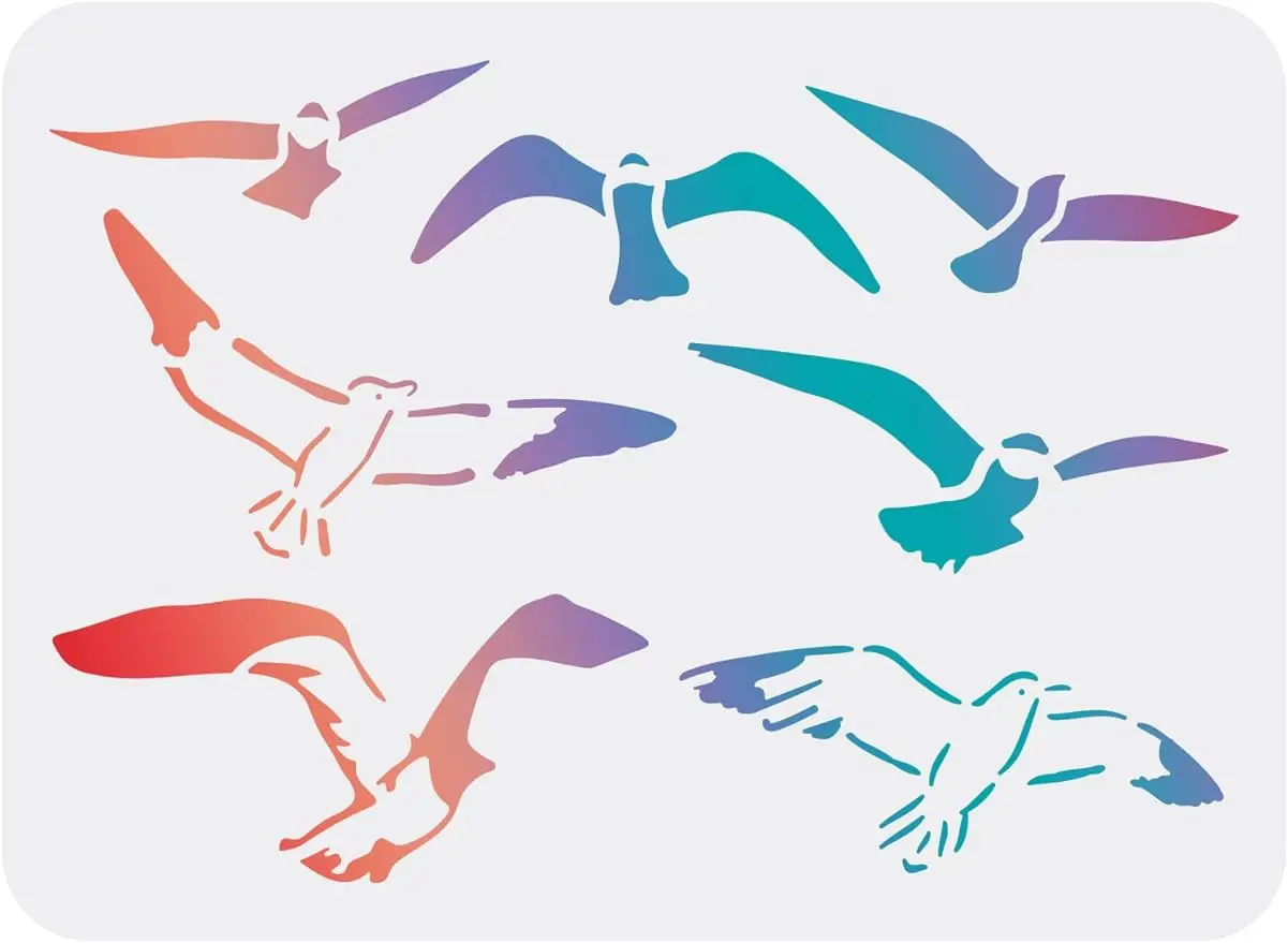 

Трафареты для рисования чайки Beebeecraft