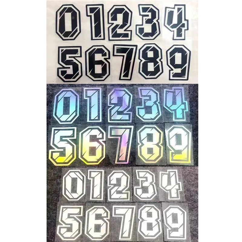 

Number 0-9 Racing Numbers Stickers 0123456789 Helmet Reflective Decals Motorcycle Accessories Stickers Car Styling Decals 8CM