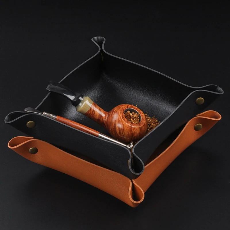 

EVIL SMOKING Cigarette Rolling Paper Tray Foldable PU Leather Portable Wooden Glass Smoking Pipe Storage Trays Tobacco Box