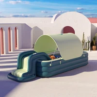 Надувной бассейн с горкой#1