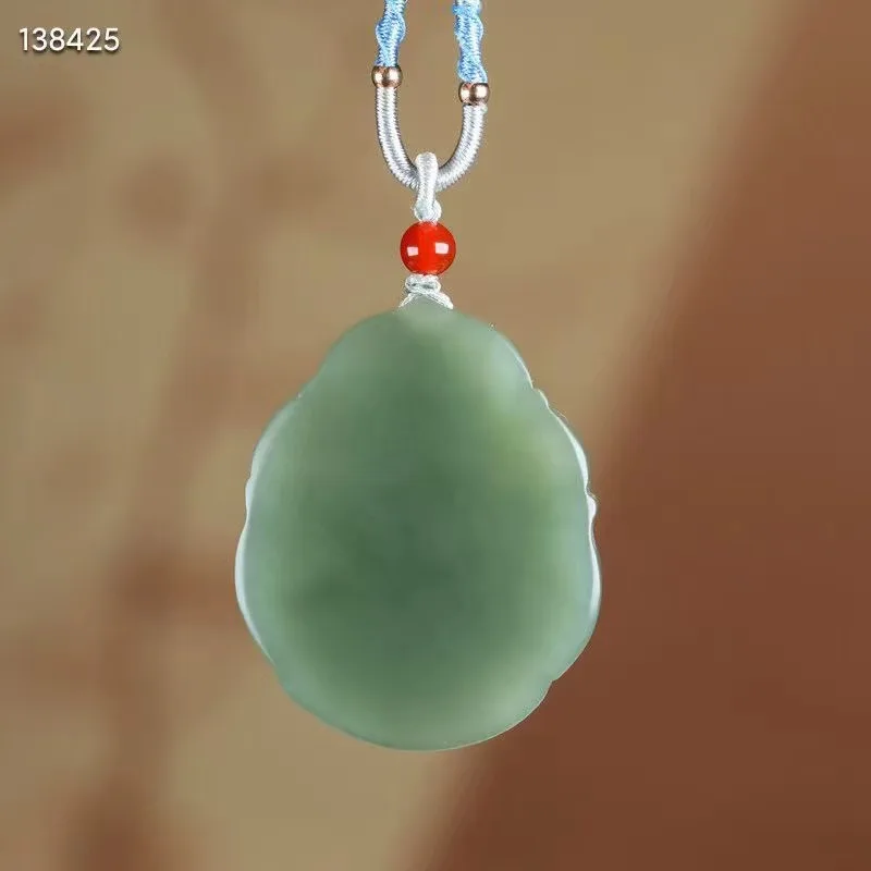 Новый натуральный 100% настоящий голубой белый нефрит гравировка Гуаньинь кулон