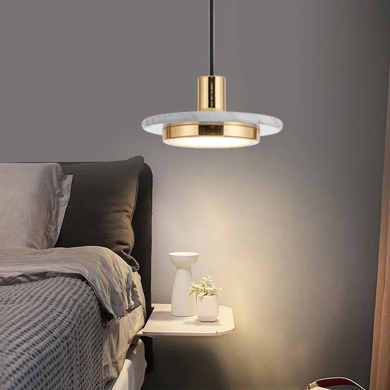 Креативный мраморный подвесной светильник для столовой кухонный скандинавский