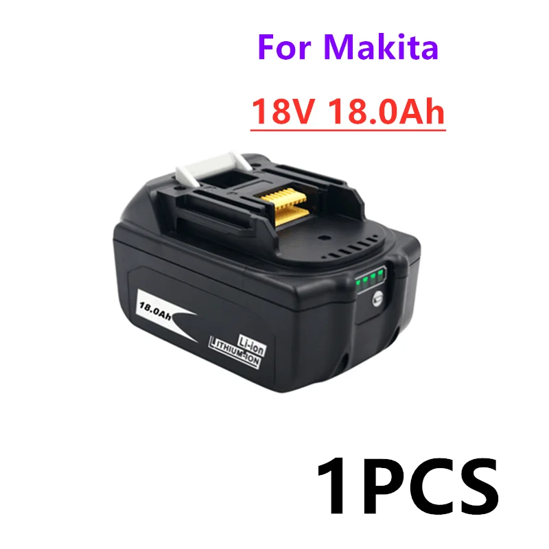 

Аккумуляторная батарея BL1860, 18 в, 18000 мАч, литий-ионная батарея для Makita 18 в, аккумулятор BL1840, BL1850, BL1850B, BL1830, BL1860B, LXT 400