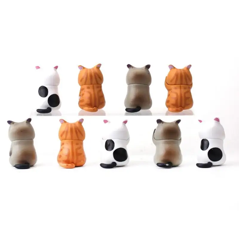 

8pcs Small Cat Ornaments Set Distressed Kittens Table Decorations Christmas Party Favor Supplies Birthday Gifts Home Office