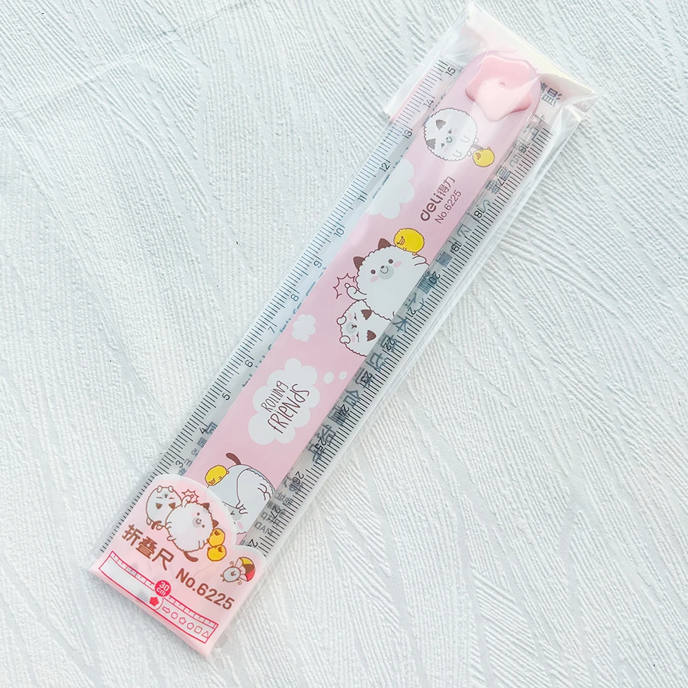 

1 шт. Kawaii школьные принадлежности 30 см складная линейка для школьных аксессуаров складная линейка детские инструменты для рисования эстетические канцелярские принадлежности