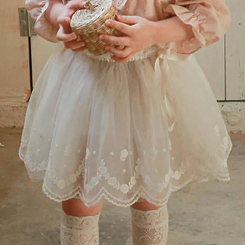 

Baby Tutu Skirt For Girl Tulle Bloomers Infant Lace Embroidery Skirts High Quality Girls Ruffles Mini Skirt 0 5 Yrs