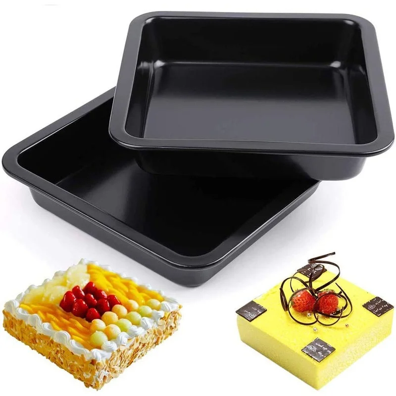 

1PC Nonstick Pans Square Cake Pan Metal Bread Baking Mold Microwave Oven Baking Tray Bakeware Kitchen Accessories Tool