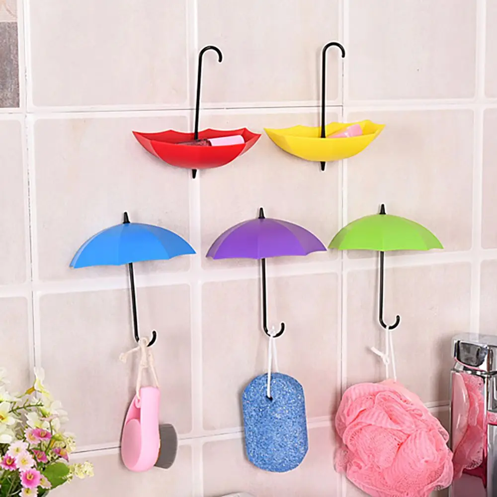

Bathroom Kitchen Kitchen Organizer Wall Door Self-Adhesive Wall Hook Umbrella Hook Home Decorative Storage Rack