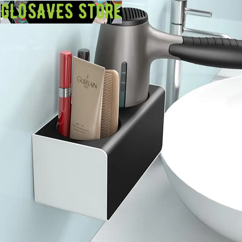 

BATHROOM FINISHING BRUSH HAIR DRYER RACK WALL-MOUNTED SHELF MAKEUP STORAGE NAILLESS TOOTHBRUSH HOLDER SHOWER ORGANIZER