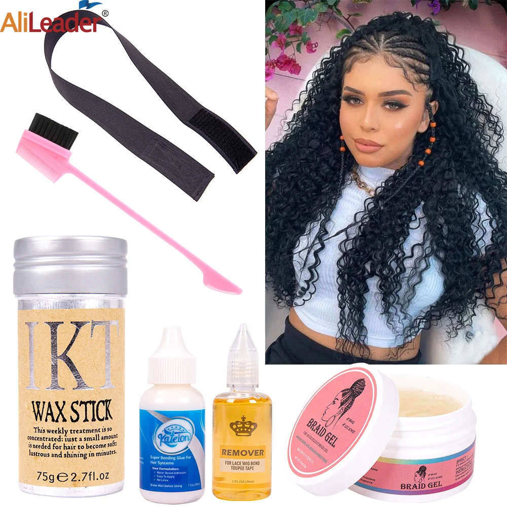 

Long Lasting Lace Wig Glue Hair Shaping Cream Wax Styling Hair Clay Pomade For Wearing Wigs Elastic Headband Control Hair Brush