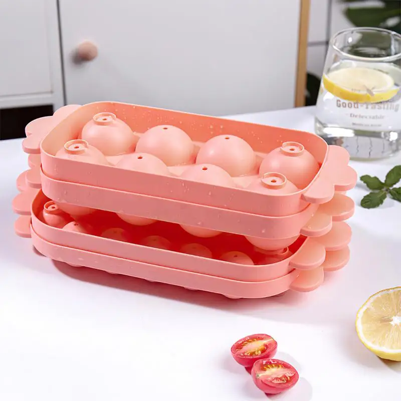 

8/26 Grid Ice Ball Mold DIY Silicone Ice Molds Ice Tray Home Bar Party With Cover Ice Cream Moulds Cocktail Kitchen Gadget Tools