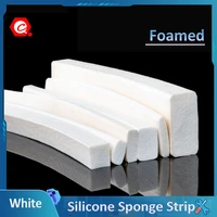 123meter square silicone sponge strip white silicone foamed rubber doors windows gasket trim seal