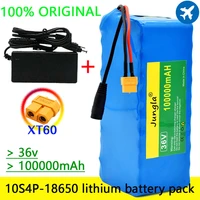 36v 10s4p 100ah battery pack 1000w high power battery 42v100000mah ebike electric bicycle bms 42v battery with xt60 plugcharger