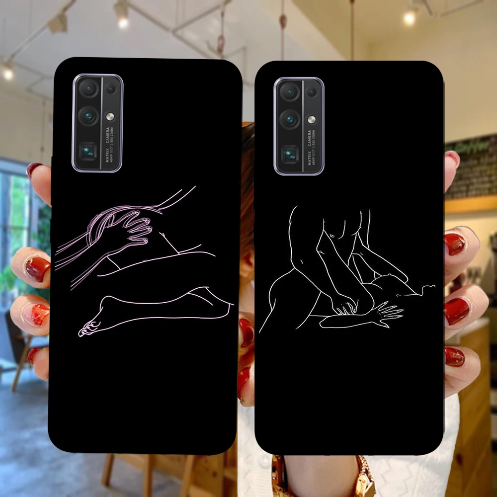 

Minimalist Line Sexy Couple Phone Case For Huawei Honor 10 20 30 Lite 10i 30i 8C 8X 9X Pro 10X Lite Soft TPU Silicone Cover