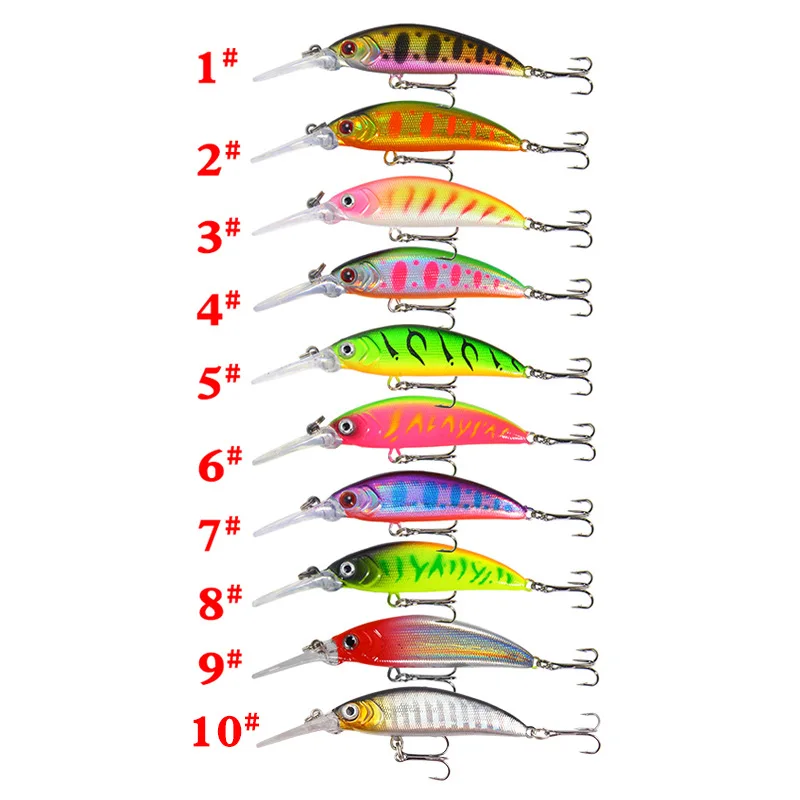 Фото Рыболовная Приманка Minnow, 70 мм, 6 г, искусственный воблер, джиг-приманка, кренкбейт для карпа, полосатая приманка для ловли окуня, рыболовная снасть, свимбейт №2