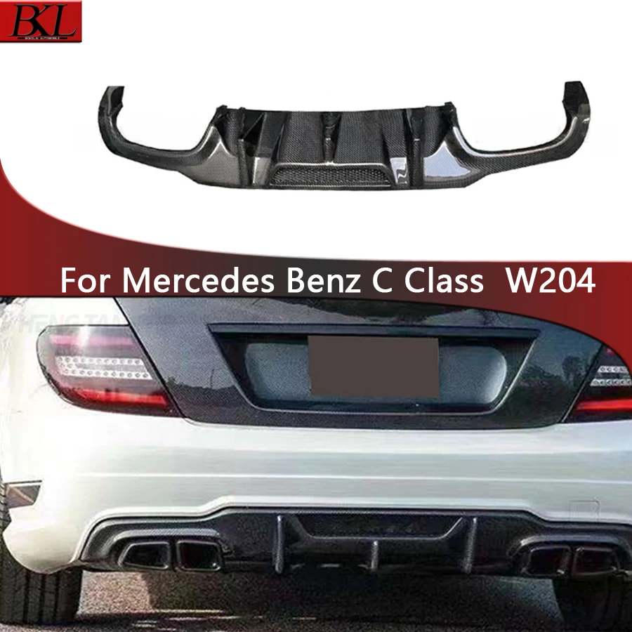 Для Mercedes Benz C Class W204 C63 C43 C200 C260 12-14 автомобильный задний бампер из углеродного