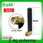 EOTH 2,4g антенна 2  3dbi sma, Мужская wlan Wi-Fi 2,4 ГГц антенна pbx iot модуль маршрутизатор tp link сигнальный приемник антенна с высоким коэффициентом усиления