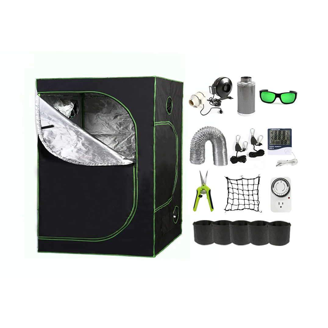 150x150x200 cm mylar plant grow tent 60x60 inch complete kit cheap indoor small large grow tent complete kit 5x5