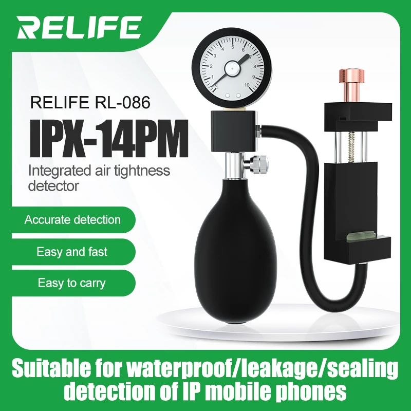 

RELIFE RL-086 Mobile Phone Air Tightness Tester Detector Check Repair Whether The Screen is New or Old Tool Non-Destructive