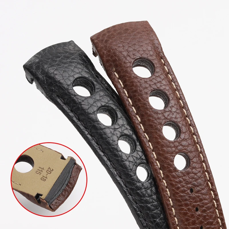 Для 1853 Tissot T044 Racing Series T044430A T044417 ремешок из воловьей кожи с изогнутым концом и