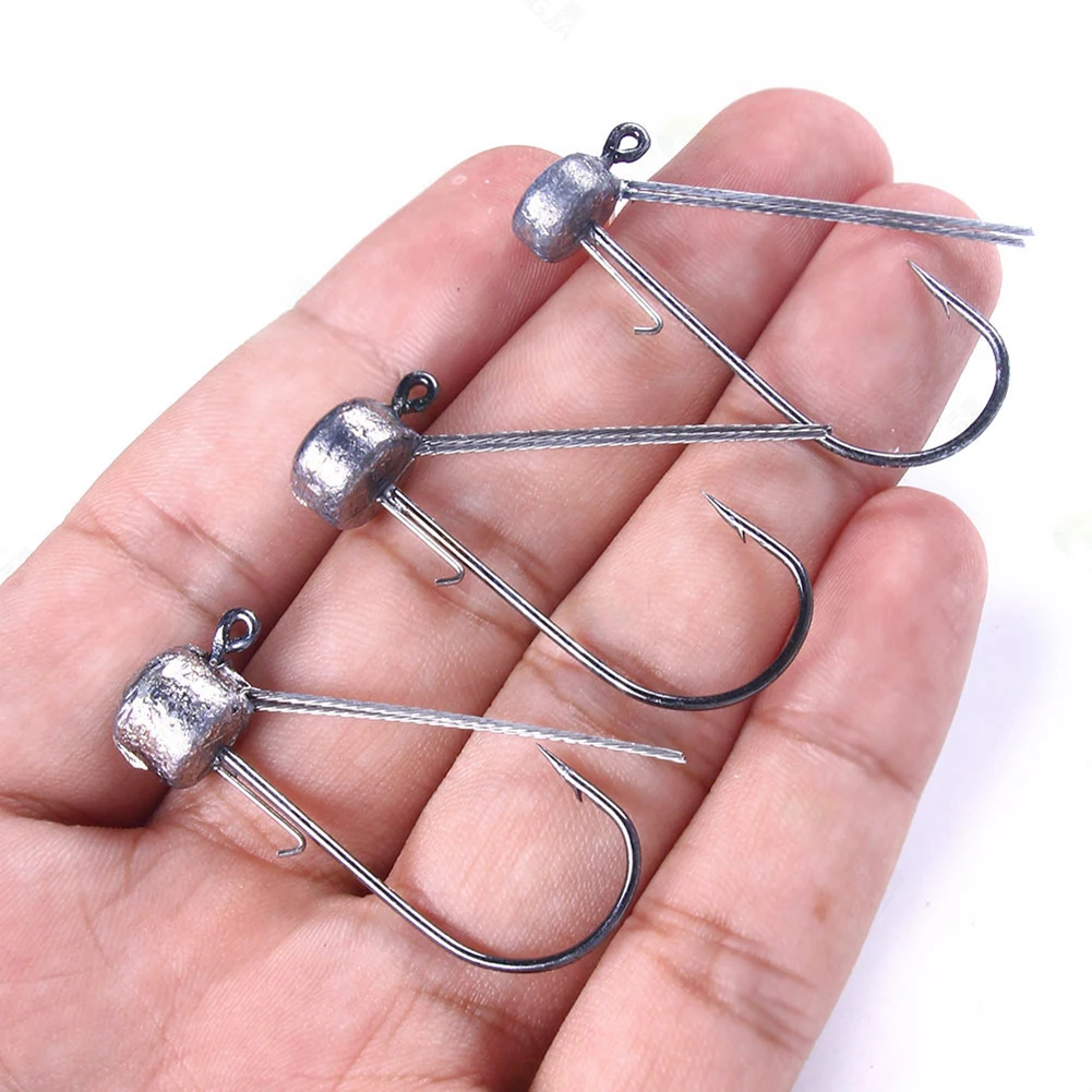 

6pcs Mushroom Jig Heads Hook for Soft Bait Fishing Hooks Barbed Fishooks for Bass Fishing Tackle Accessories Tool