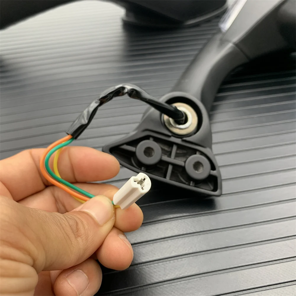 Черное зеркало заднего вида для мотоцикла светодиодный указатель поворота чехол