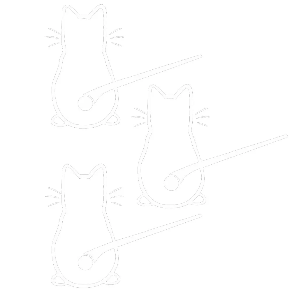 

3 Sets PVC Decorative Sticker Decorative Window Decal Funny Cat Sticker