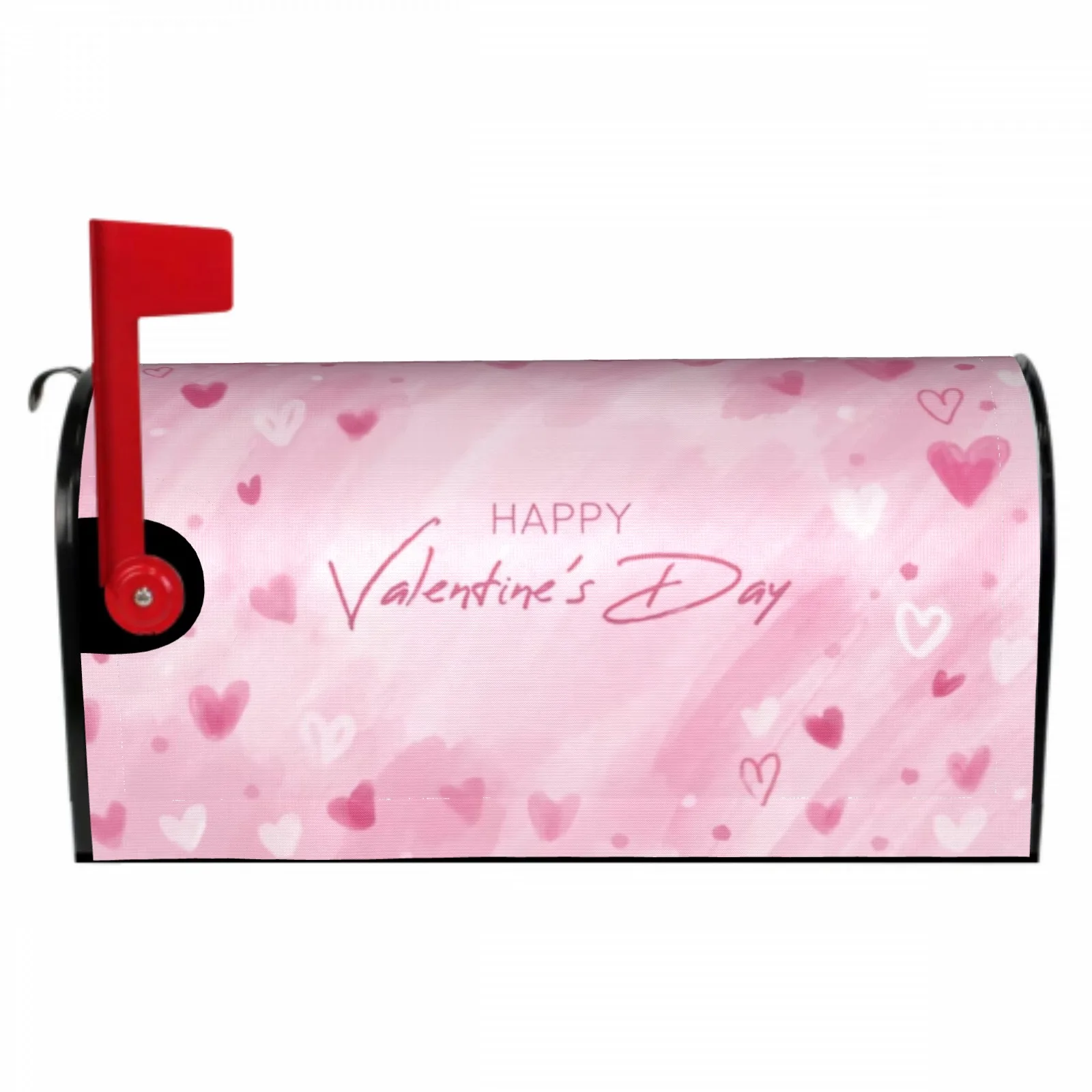 

Hand Drawn Hearts Magnetic Mailbox Cover Standard Post Box Cover Wrap Decoration Garden Outdoor
