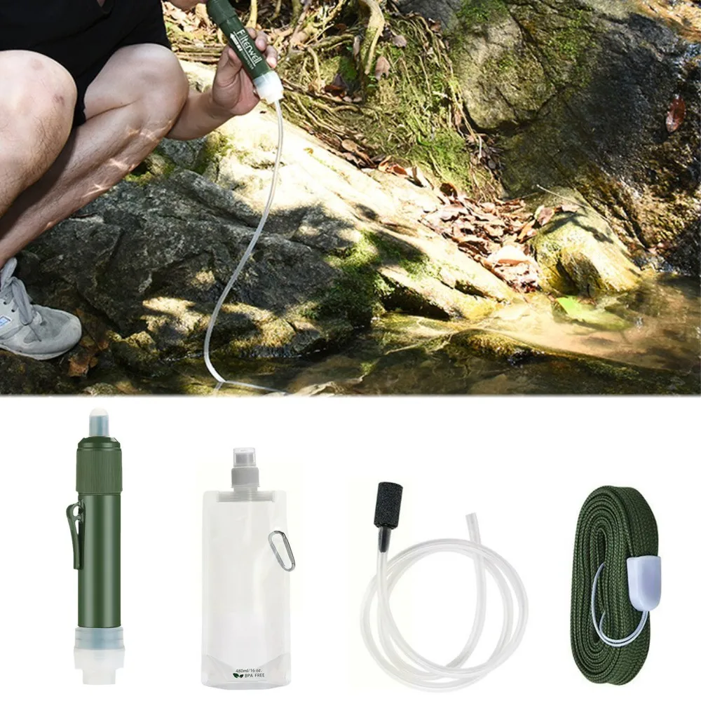 

Походный фильтр для воды, уличный очиститель воды, соломенный насос, снаряжение для кемпинга и пешего туризма, экстренная очистка воды для пешего туризма и путешествий 8