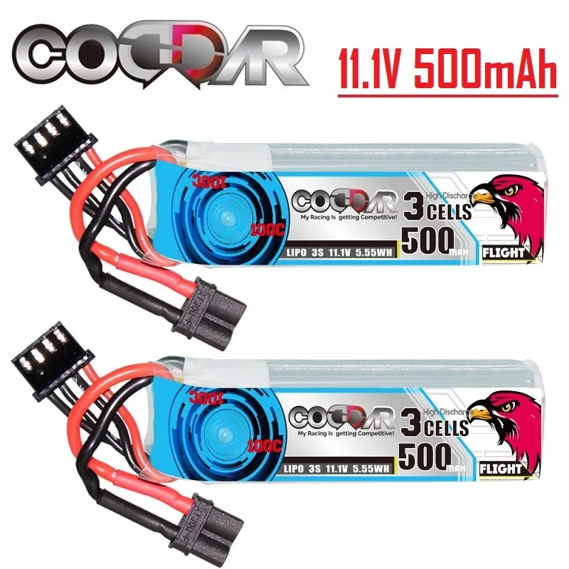 

CODDAR 3S 11,1 V Lipo батарея 500mAh 100C для RC FPV гоночного дрона мини-квадрокоптера 500mah 3S батареи с разъемом XT30