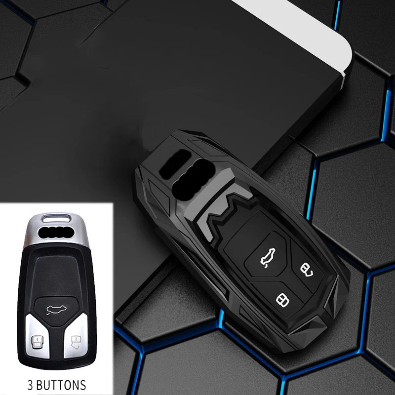 

Чехол из цинкового сплава и силикагеля для автомобильного дистанционного ключа, оболочка для Audi A4 B9 A5 A6 8S 8W Q5 Q7 4M S4 S5 S7 TT TTS TFSI RS, защитный брелок