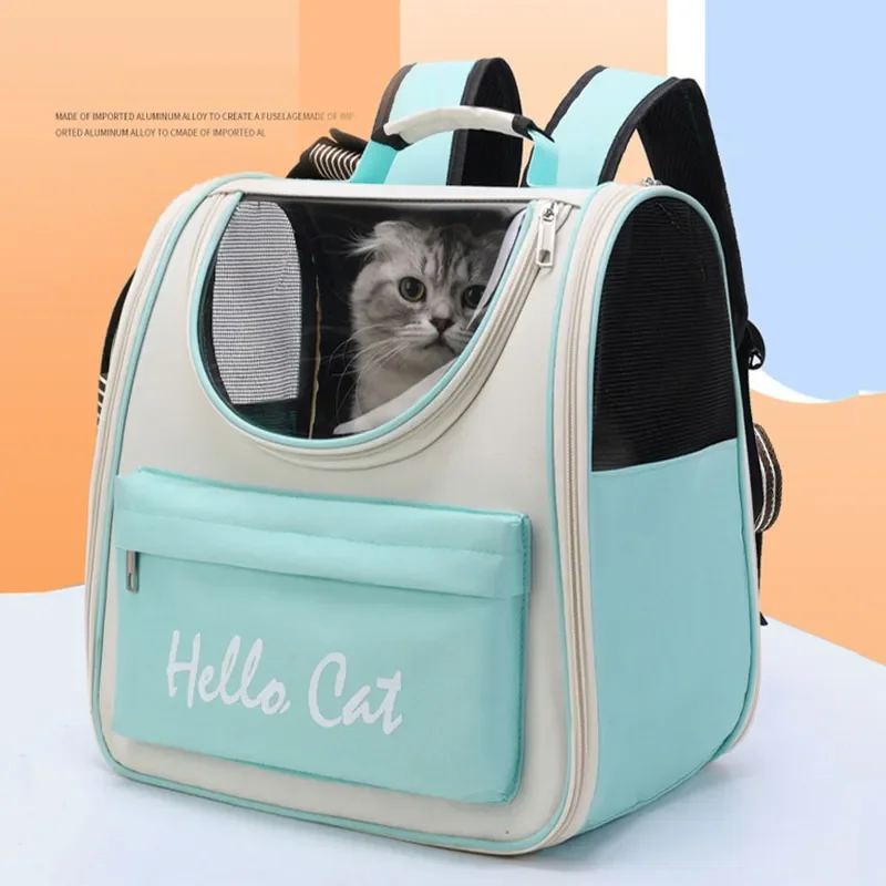 

Переноска для домашних животных, Воздухопроницаемый портативный рюкзак для кошек, прозрачная сумка для путешествий на открытом воздухе, товары для домашних питомцев
