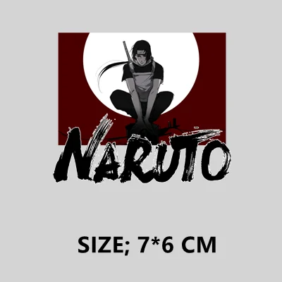 Наклейки на одежду Наруто небольшие размеры Hatake Kakashi/Uchiha Itachi/Uchiha Obito термоклейкие