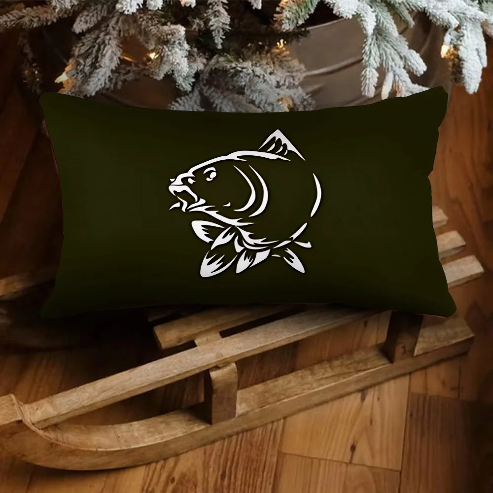 

Двусторонняя прямоугольная подушка с принтом, модный чехол с логотипом для рыбалки, прикроватная наволочка, чехол для диванной подушки, украшение для комнаты и дома