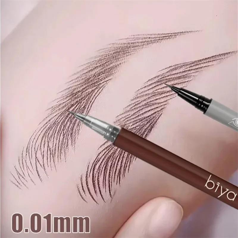 Waterproof Liquid Eyebrow Pencil Easy To Color Sweat-proof Pen 0.01MM Ultra Thin Head Eye Makeup Cosmetic
