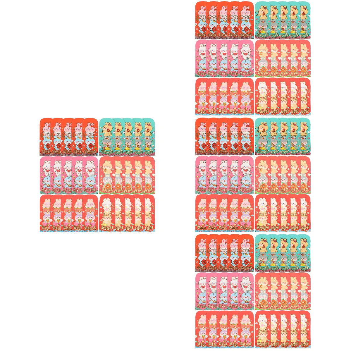 

120 Cartoon Rabbit Pattern Red Envelopes Red Envelopes for The Year of Rabbit