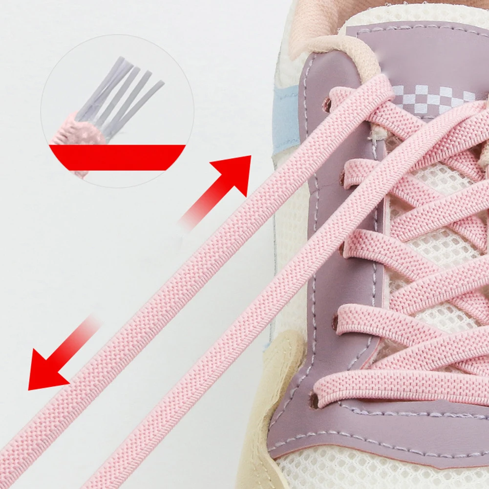 Elastic Laces Sneaker No Tie Shoe Laces Colorful Magnetic Lock Shoelaces Without Ties Kids Adult Flat Quick Shoelace For Shoes