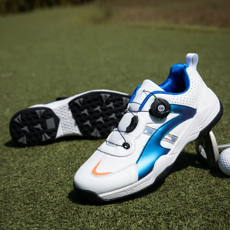 Unisex Golf Shoes Men Training Golf Shoes Track and Field Training Shoes White Grass Walking Jogging Shoes Size 36-46
