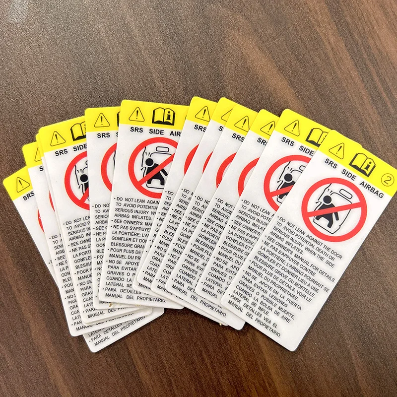 

90mm SRS SIDE AIRBAG Car Stickers Safety Warning Vinyl Decal Car Accessories Pegatinas Para Coche DIY Car Styling XH001##