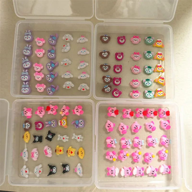 

2022 New Nail Charms Summer Style Japanese Cartoon Character Kawaii Trend Anime Resin Nail Decoration For Manicure Nails Tools
