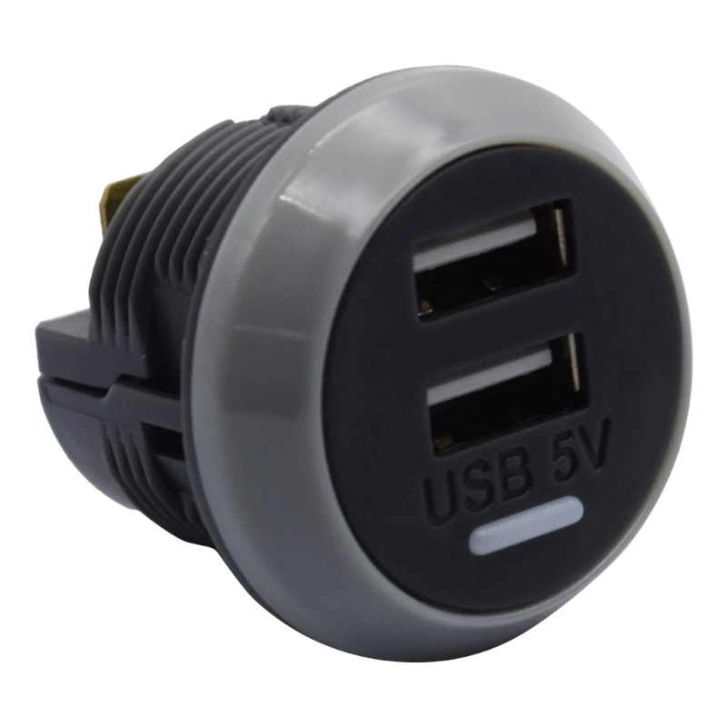 

Автомобильное зарядное устройство с двумя USB-портами, 12-24 В